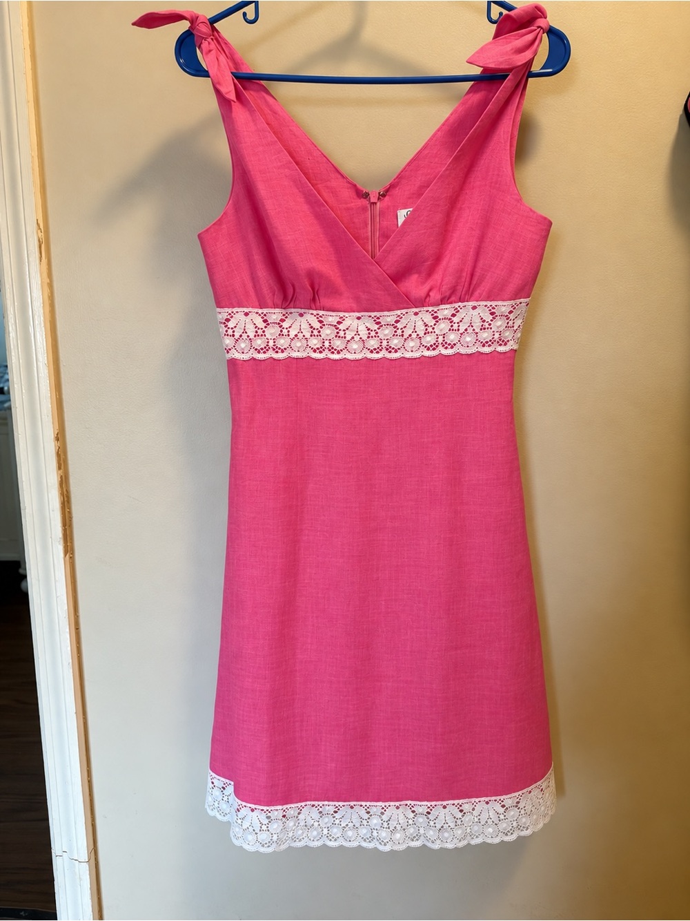 Vintage Y2K Lilly Pulitzer Pink Linen Dress size 2 from early 2000s/ late 90s